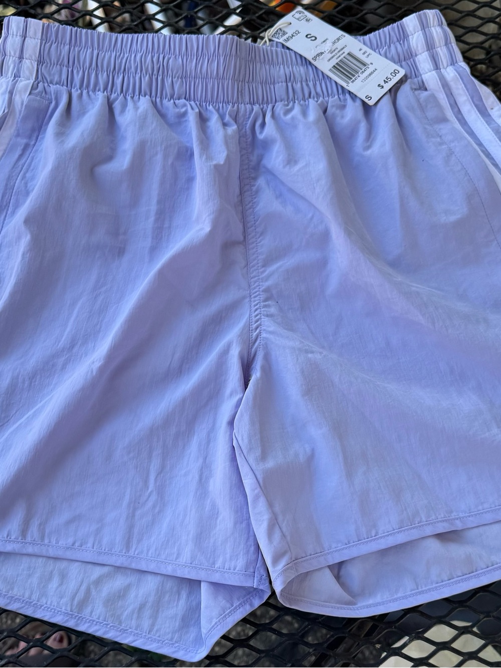 Adidas Originals Sprinter Shorts Three Stripes Trefoil Tone Violet NWT. Bin 8 #2